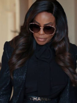 New All’s Fair S01 Niecy Nash Black Tie Neck Blouse