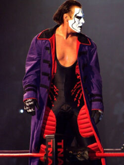 American WWE Wrestler Sting Purple Long Coat New
