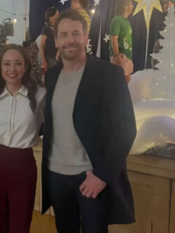Dave We Met in December 2025 Niall Matter Black Wool Coat