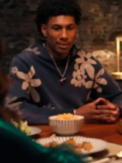Egypt Greene TV Series All’s Fair 2025 Barrett Blue Floral Hoodie
