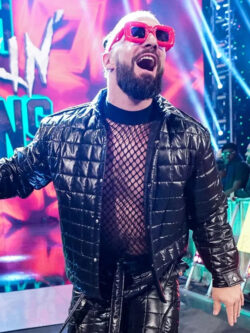 Miz TV WWE Raw Seth Rollins Black Puffer Jacket New