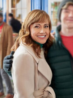 Nikki Deloach Film A World Record Christmas Marissa Trench Coat