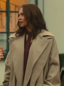 TV Series Wild Cherry 2025 Carmen Ejogo Double Collar Trench Coat New
