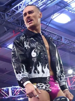 WWE NXT Uriah Connors Racing Leather Jacket New