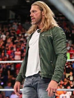 WWE Rated R Superstar Edge Green Leather Jacket New