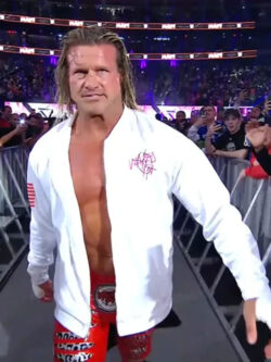 WWE Raw Dolph Ziggler Returns White Bomber Jacket New