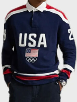 New Winter Olympics 2026 Team USA Rugby Sweatshirt