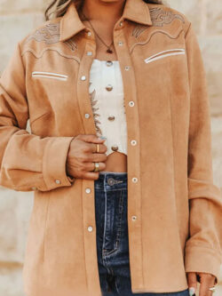 Women Rodeo Western Style Leather Jacket New