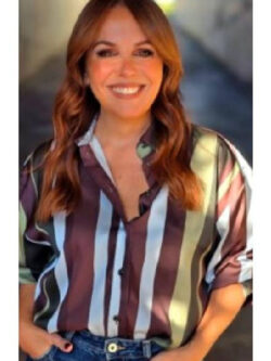 A Nossa Tarde Tânia Ribas de Multicolored Striped Shirt