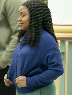 Abbott Elementary S05 Janine Teagues Blue Jacket New
