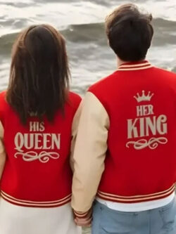 Valentines Day 2026 Her King & His Queen Varsity Jacket New