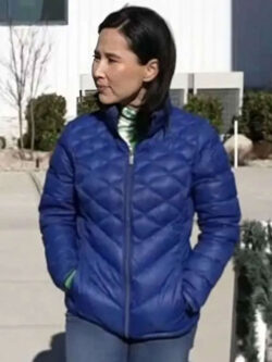 Vicky Nguyen The Today Show Blue Quilted Jacket New