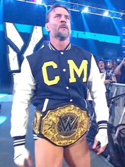 WWE CM Punk Steiner Bros Varsity Jacket New