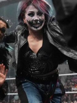 New WWE Raw 2026 Kanako Urai Metallic Textured Leather Jacket