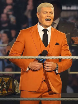 WWE SmackDown Cody Rhodes Orange Blazer New