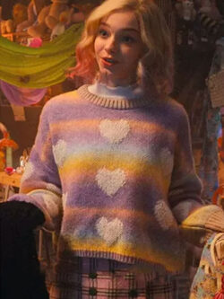 Wednesday Emma Myers Hearts Sweater New