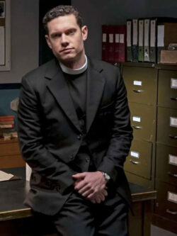 Will Davenport Grantchester S08 Black Suit New