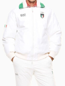 Winter Olympics 2026 Team Italy EA7 Emporio Armani Bomber Jacket New
