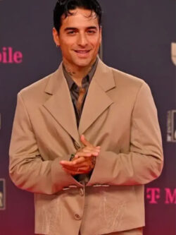 2026 Red Carpet Maluma Cropped Beige Blazer New