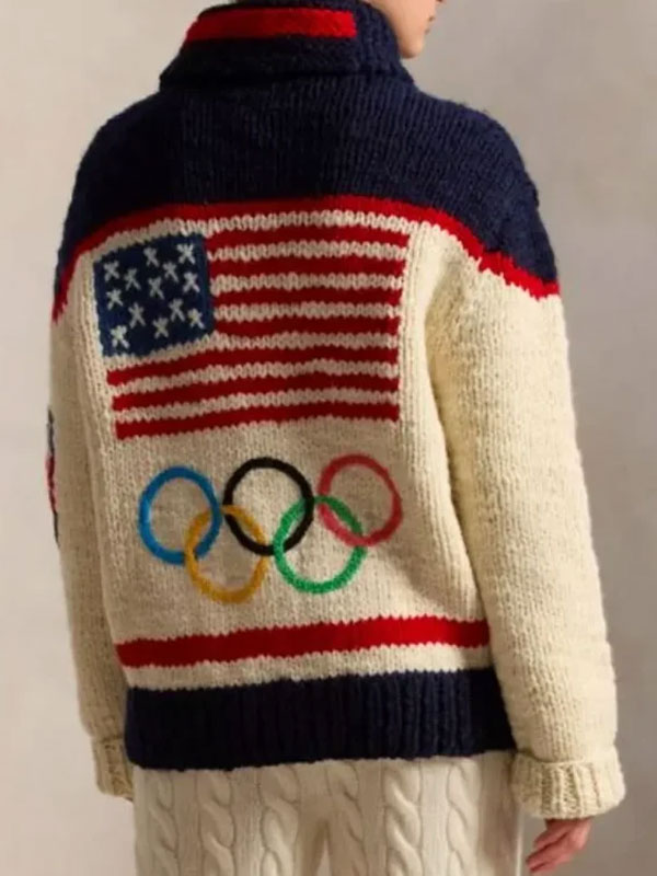 Winter Olympics Team USA Wool Cardigan