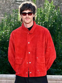 Wuthering Heights Jacob Elordi Suede Leather Jacket New