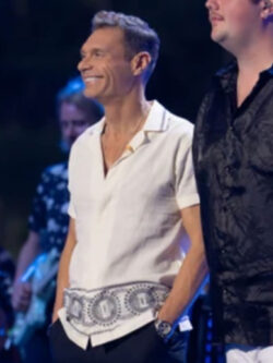 American Idol S24 Ryan Seacrest Printed Resort Shirt New