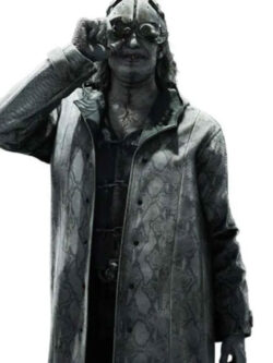 Victor Gideon Resident Evil Requiem 2026 Snakeskin Coat New