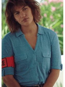 New A Priori S02 Lucia Passaniti Blue Marl Linen Shirt