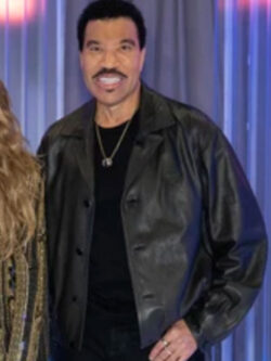 New American Idol S23 Lionel Richie Black Leather Jacket