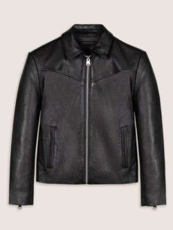 Womens Classic Black Leather Jacket New
