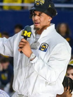 Yaxel Lendeborg Michigan Basketball Celebrates National Jacket